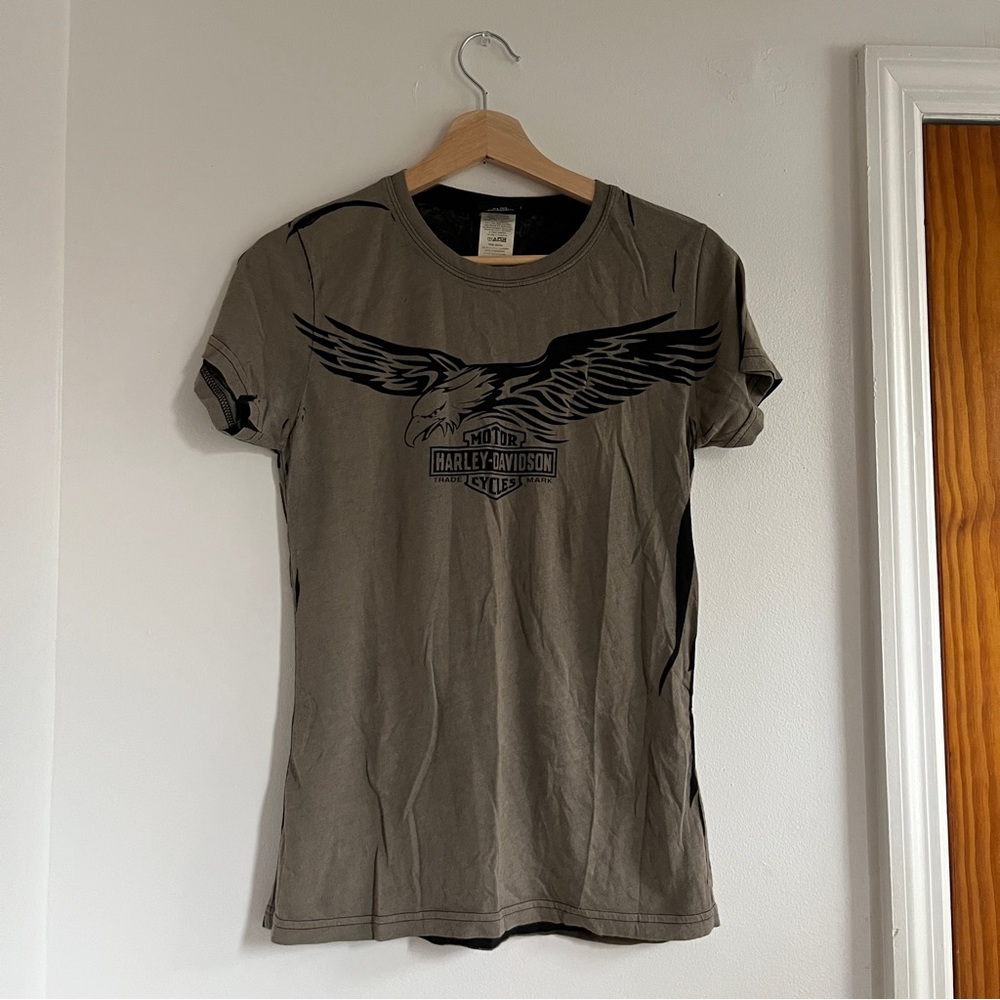 Motor Cycles Harley-Davidson Brown Tee